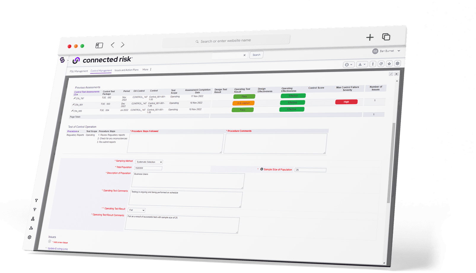 SOX Compliance on Connected Risk® Tailored SOX compliance solution