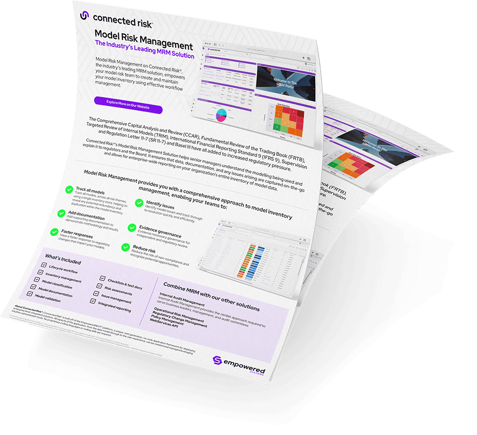 Model Risk Management on Connected Risk® | The industry's leading model ...